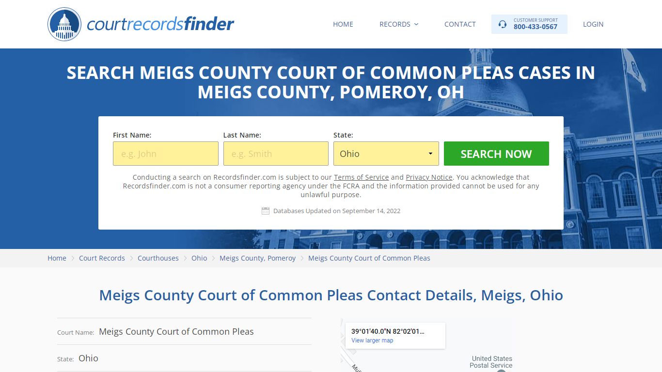 Meigs County Court of Common Pleas Case Search - Meigs County, OH ...